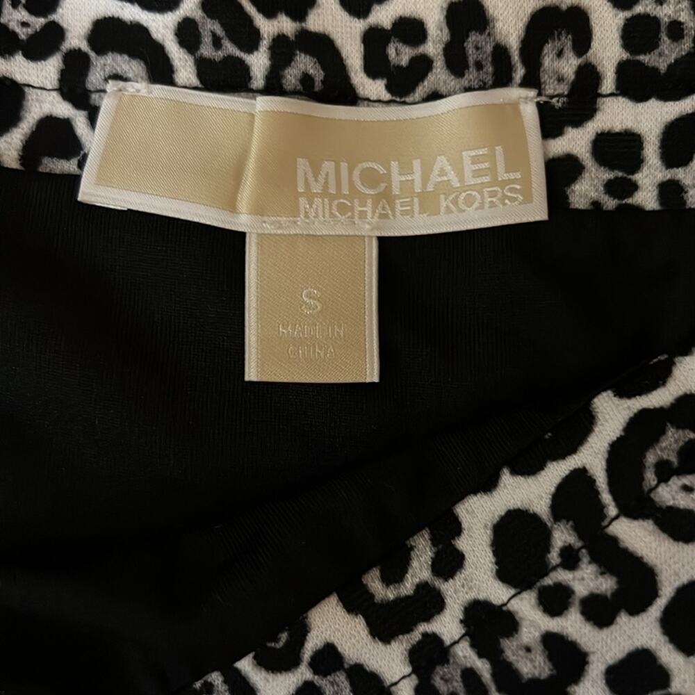 MICHAEL Michael Kors Leopard Black/White Pencil Skirt - Picture 5 of 5